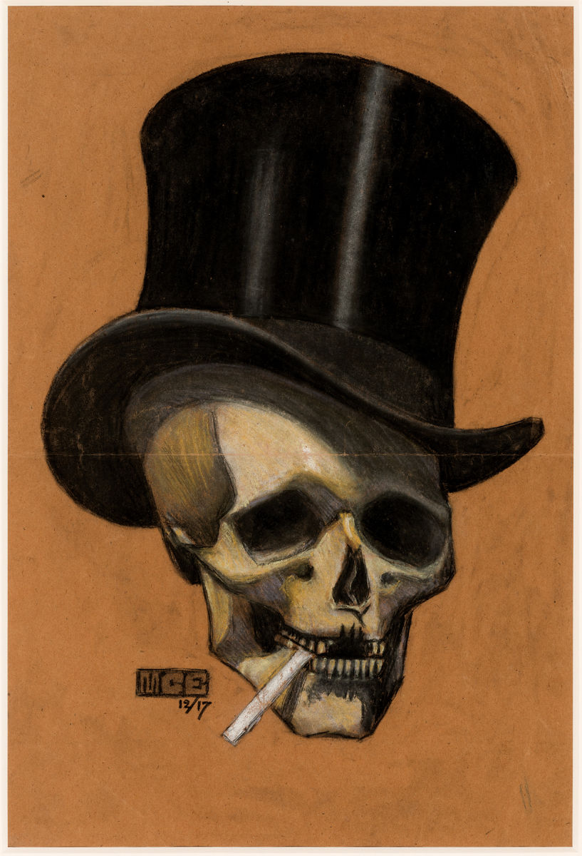 Skull with Cigarette, 1917